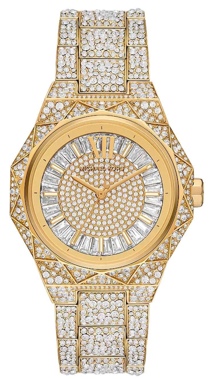 Michael Kors MK7398 Oversized Raquel Pavé Gold-Tone Watch