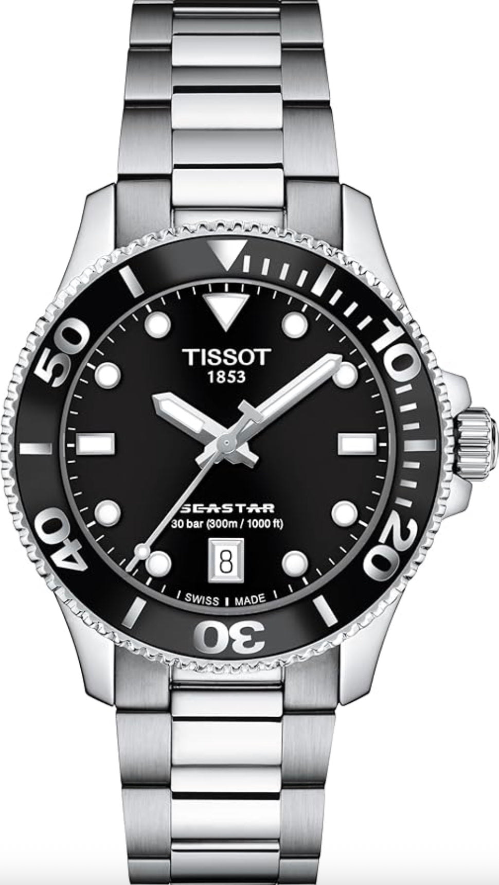 Tissot Seastar 1000 Ladies 36mm Black Dial Watch T120.210.11.051.00