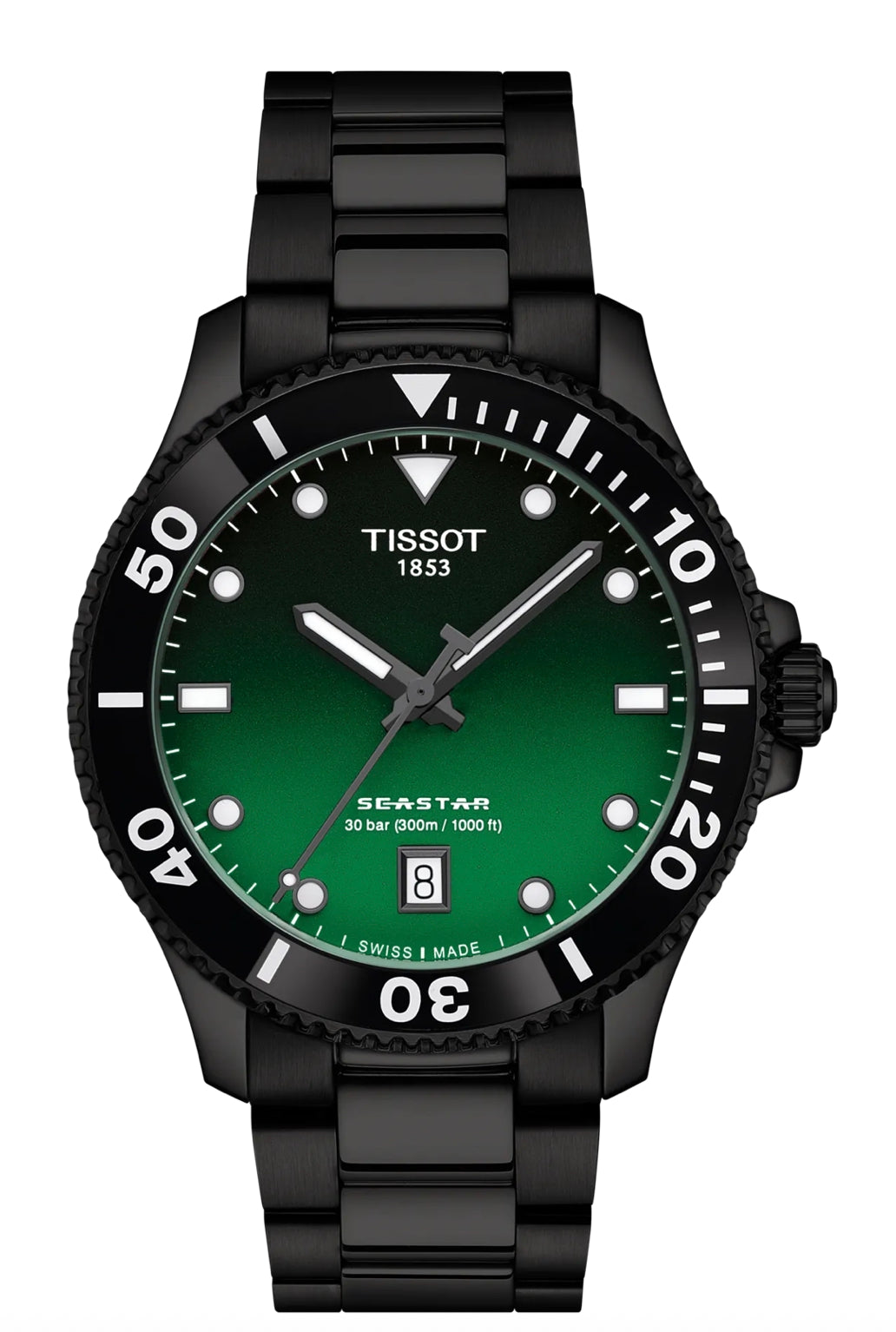 Tissot Seastar 1000 Men's 40mm Green Dial Quartz Watch | T120.410.33.091.00