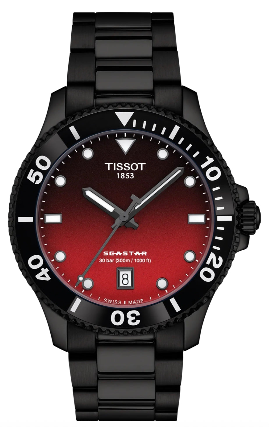 Tissot Seastar 1000 40mm Men's Red Dial Watch T120.410.33.421.00