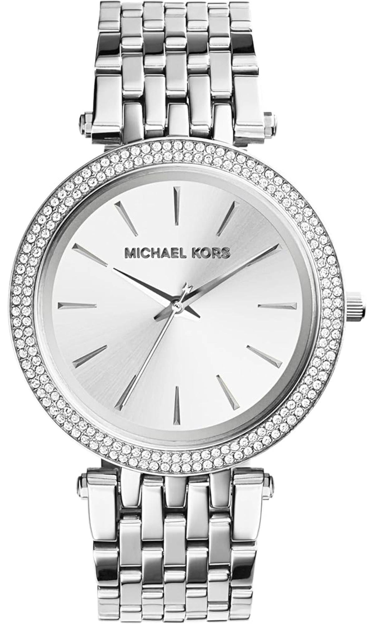 Michael Kors Ladies Darcy Silver Tone Quartz Watch | MK3190