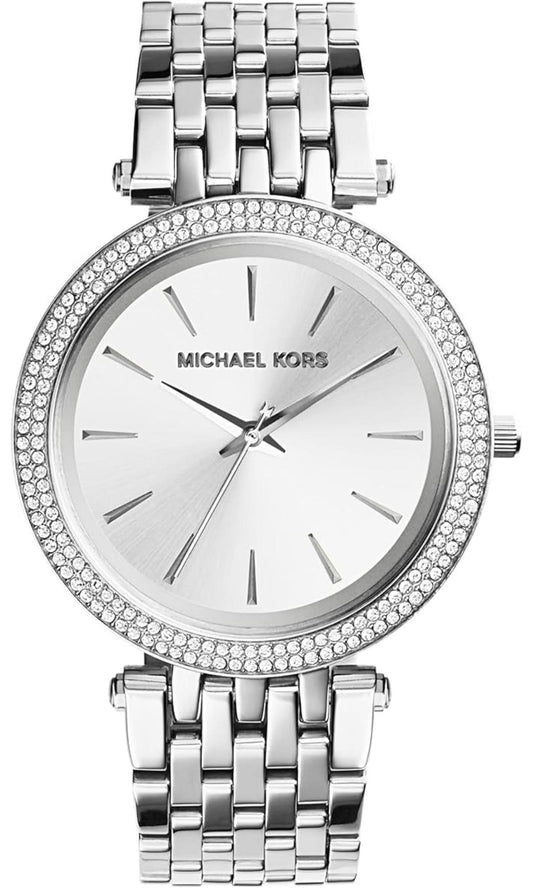 Michael Kors Ladies Darcy Silver Tone Quartz Watch | MK3190
