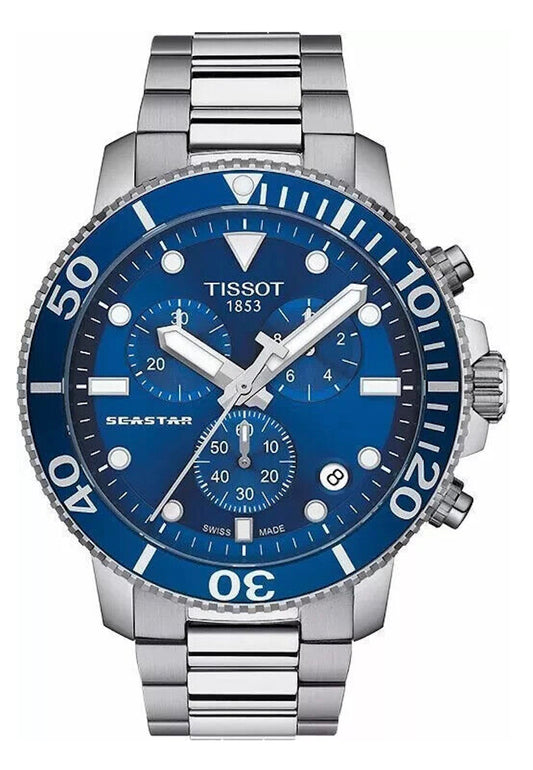Tissot Seastar 1000 Men's 45.5mm Blue Chronograph Watch T120.417.11.041.00