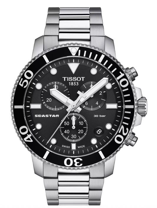 Tissot Seastar 1000 45.5mm Men's Black Dial Chronograph Watch T120.417.11.051.00