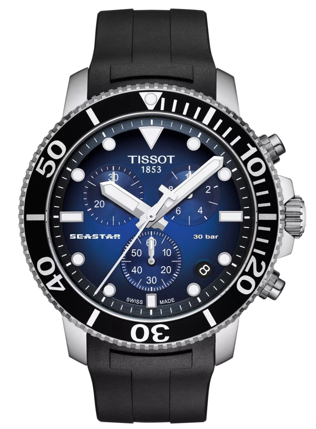Tissot Seastar 1000 45.5mm Men's Blue Dial Chronograph Watch T120.417.17.041.00